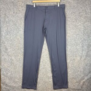 Rhone Commuter Pants Mens 38x32 Chino Slim Fit Stretch Office Work Iron Gray